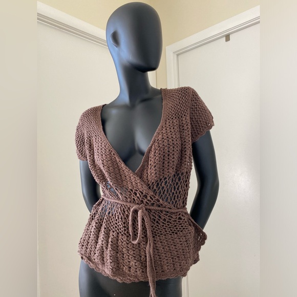 Elegant 100% Cotton Knitted Blouse - Picture 3 of 6